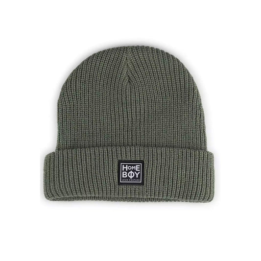 Homeboy BAD HAIR Beanie New School Logo FOREST GREEN