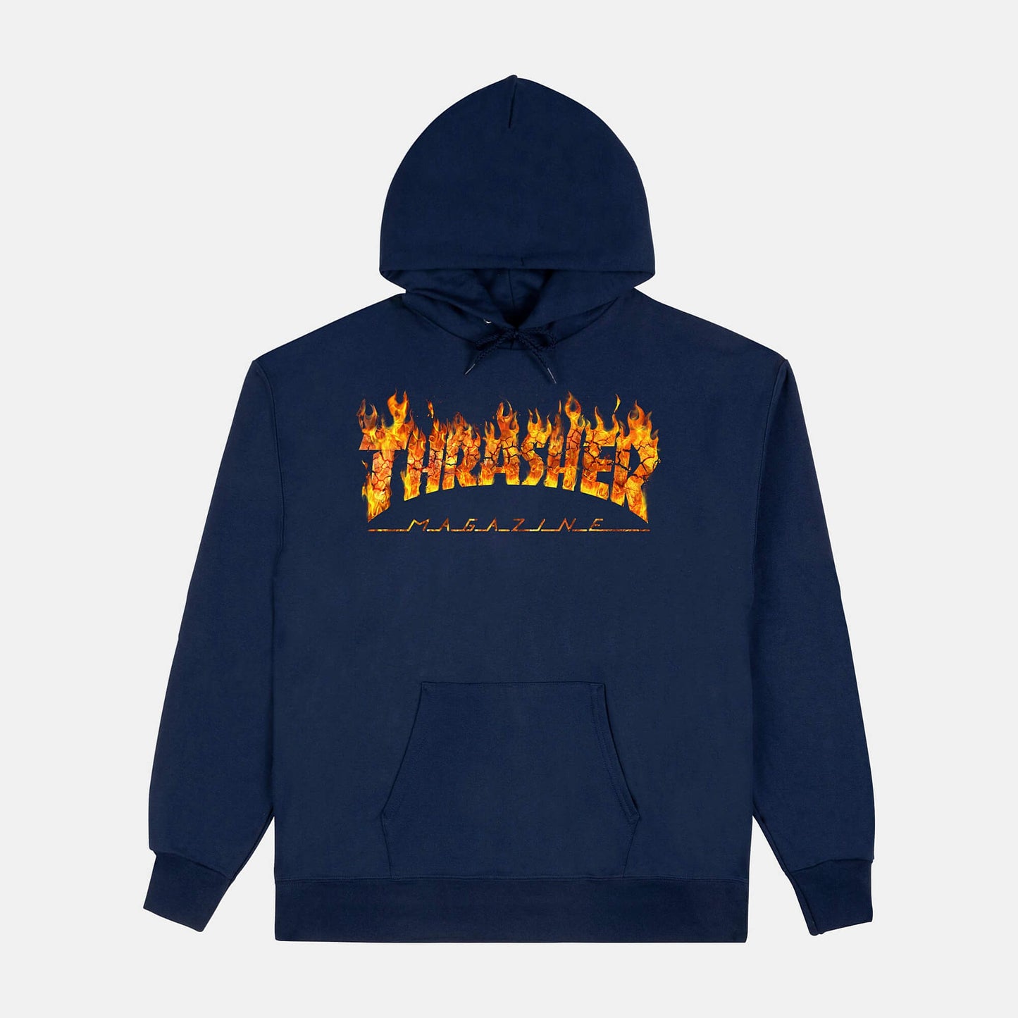 Mikina s kapucňou Thrasher Hoodie Inferno tmavomodrá