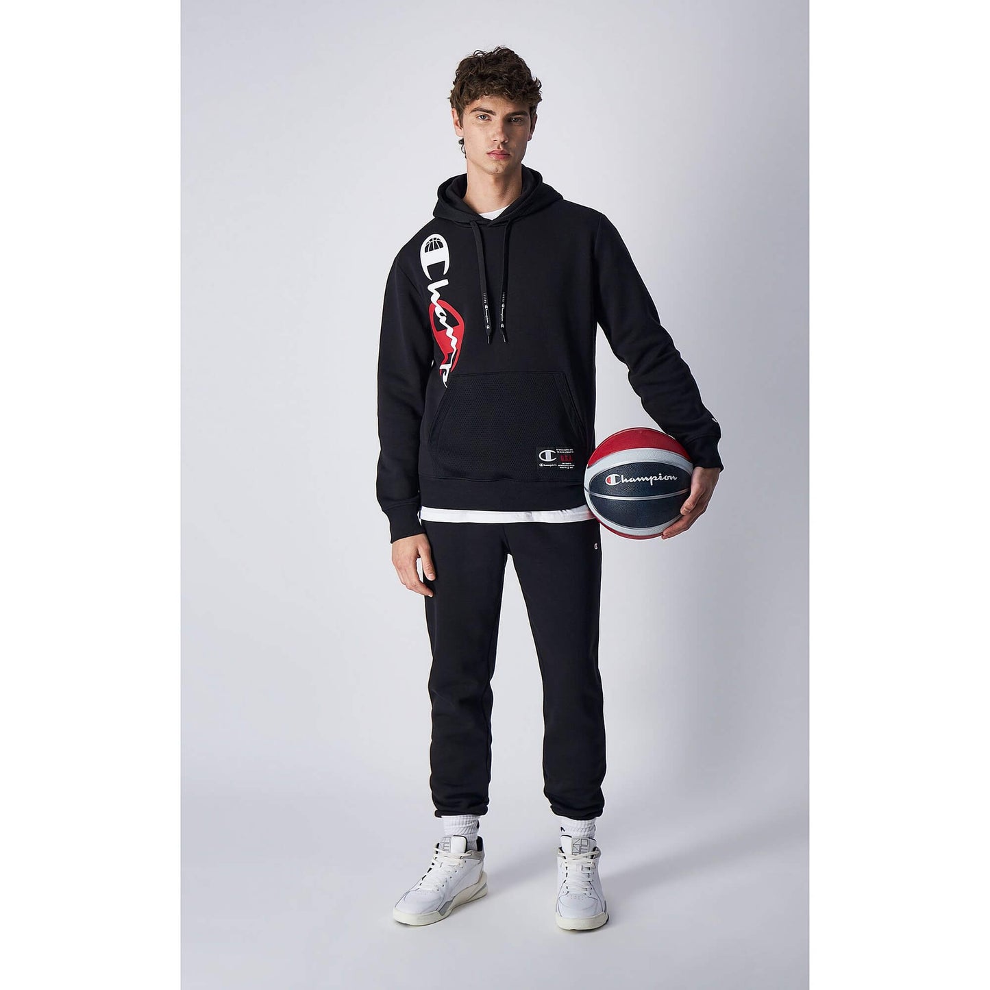 Mikina s kapucňou Champion Basketball Hooded Sweatshirt čierna