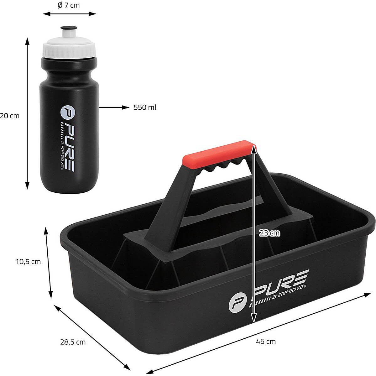 Pure2Improve Sportbottle Crate (12X) (45X28.5X23Cm)