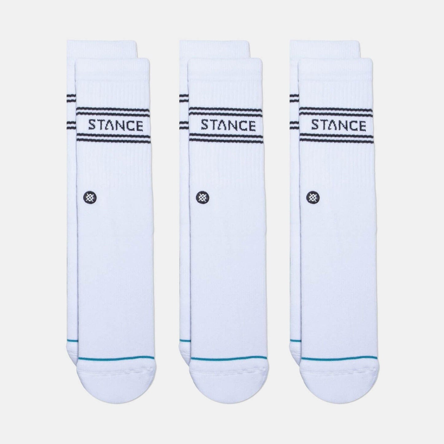 STANCE BASIC 3 PACK CREW WHITE