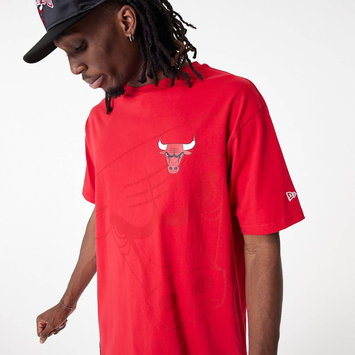 New Era NBA Chicago Bulls NBA Lifestyle Red Oversized T-Shirt Red