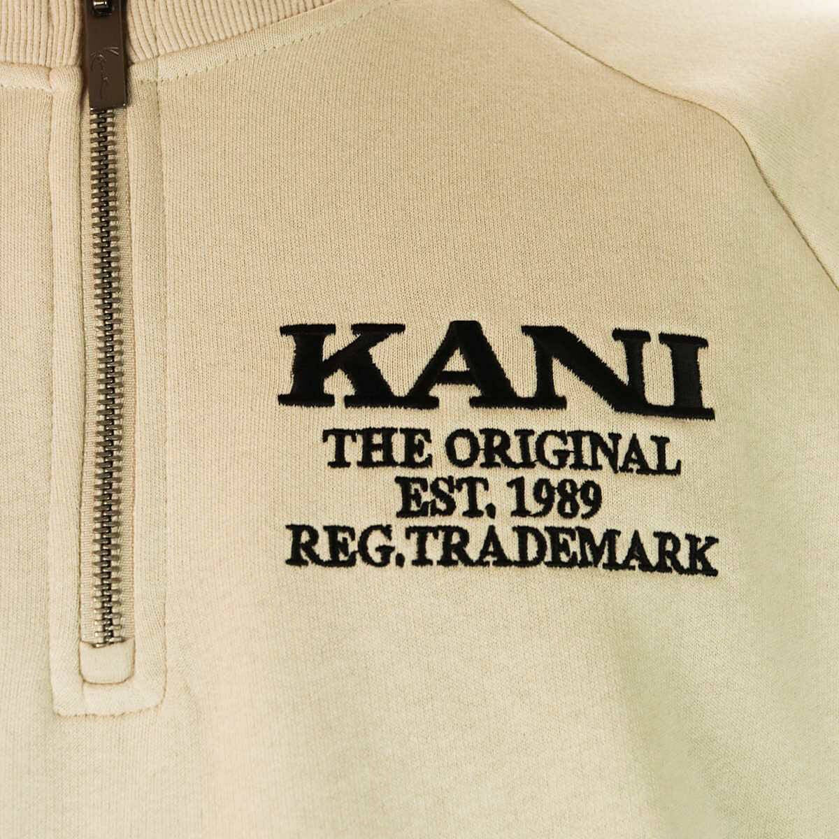 Karl Kani KK Chest Retro Zip Sweat Tee light sand