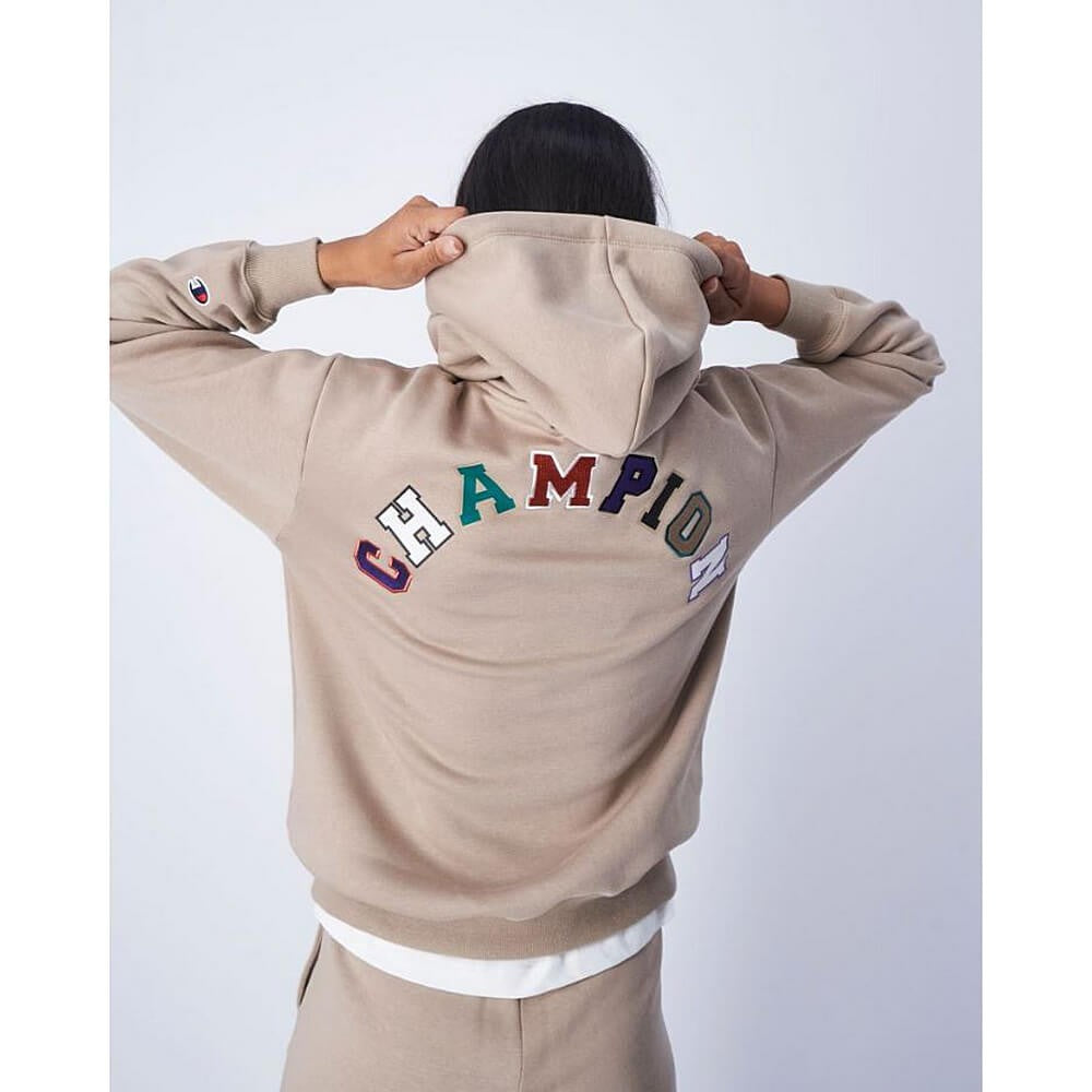 Champion Wmsn Hooded Sweatshirt Brown