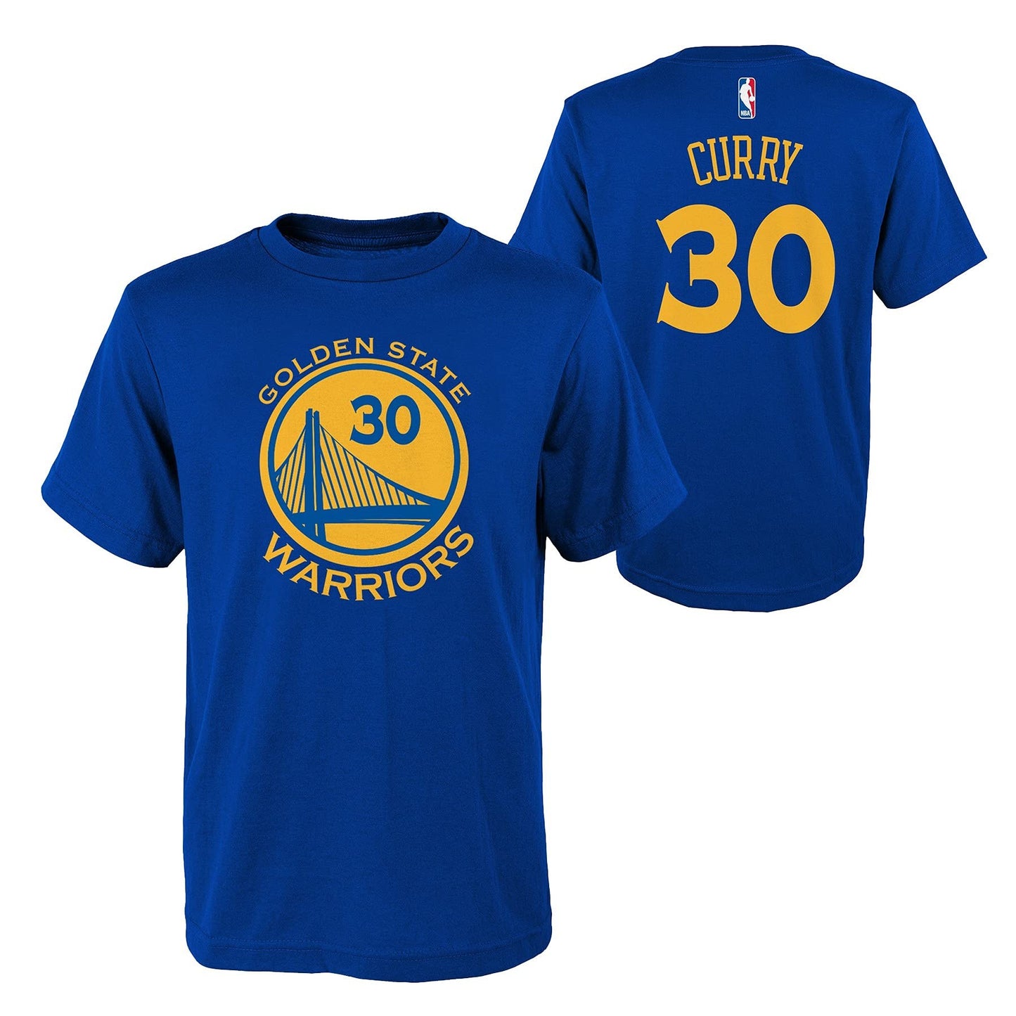 OUTER STUFF FLAT REPLICA N&N SS TEE GOLDEN STATE WARRIORS CURRY STEPHEN ROYAL