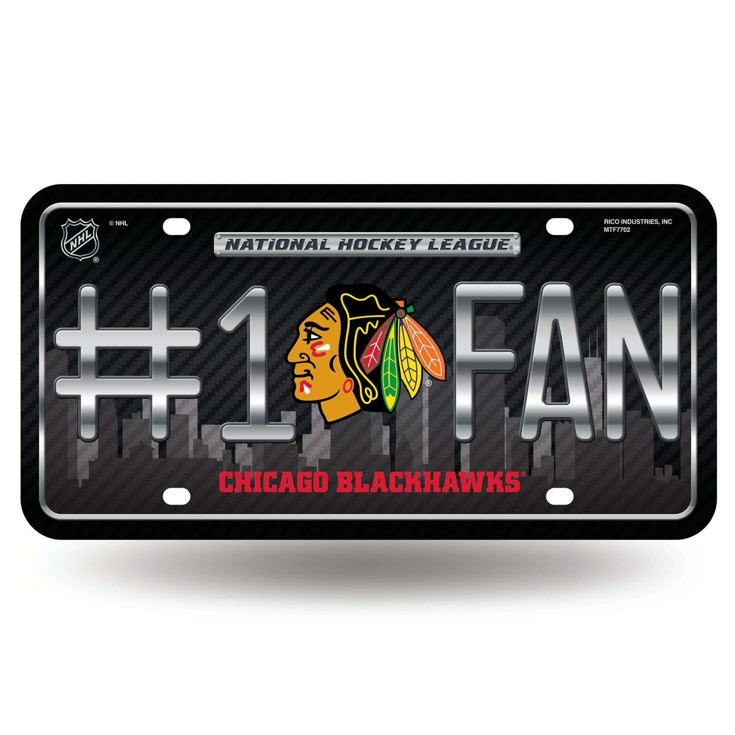 Wincraft First Fan Metal Auto Tag Chicago Blackhawks