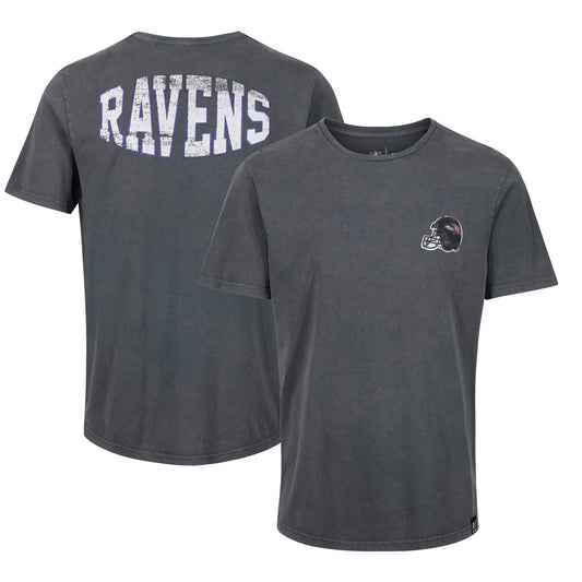 Re:Covered NFL Monochrome Logo T-Shirt Baltimore Ravens Washed Black