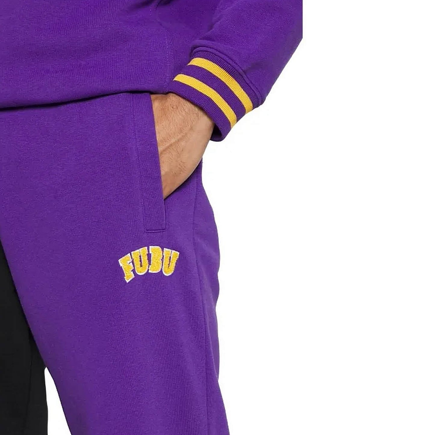 FUBU College Split Jogger black/purple