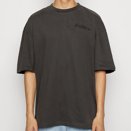 Sean John Script Logo Backprint Peached Tee Black