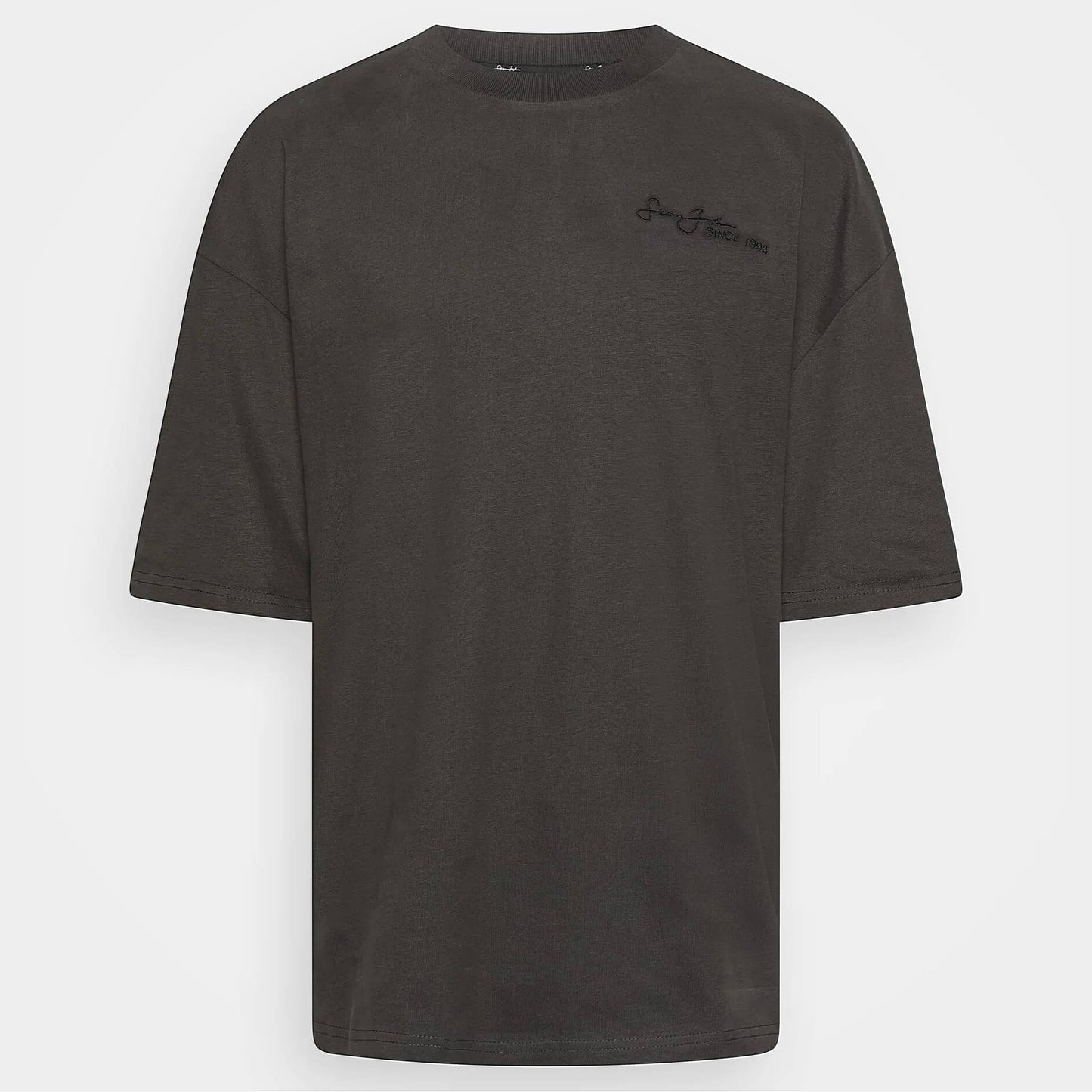 Sean John Script Logo Backprint Peached Tee Black