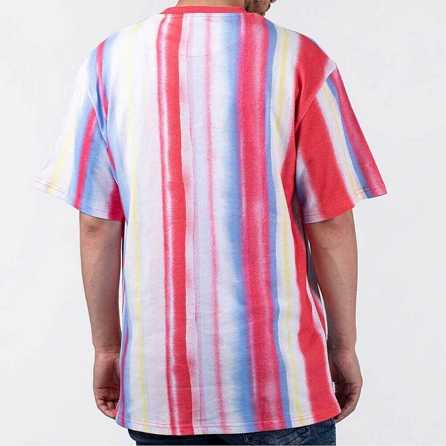 Karl Kani KK Autograph Tie Dye Stripe Tee red