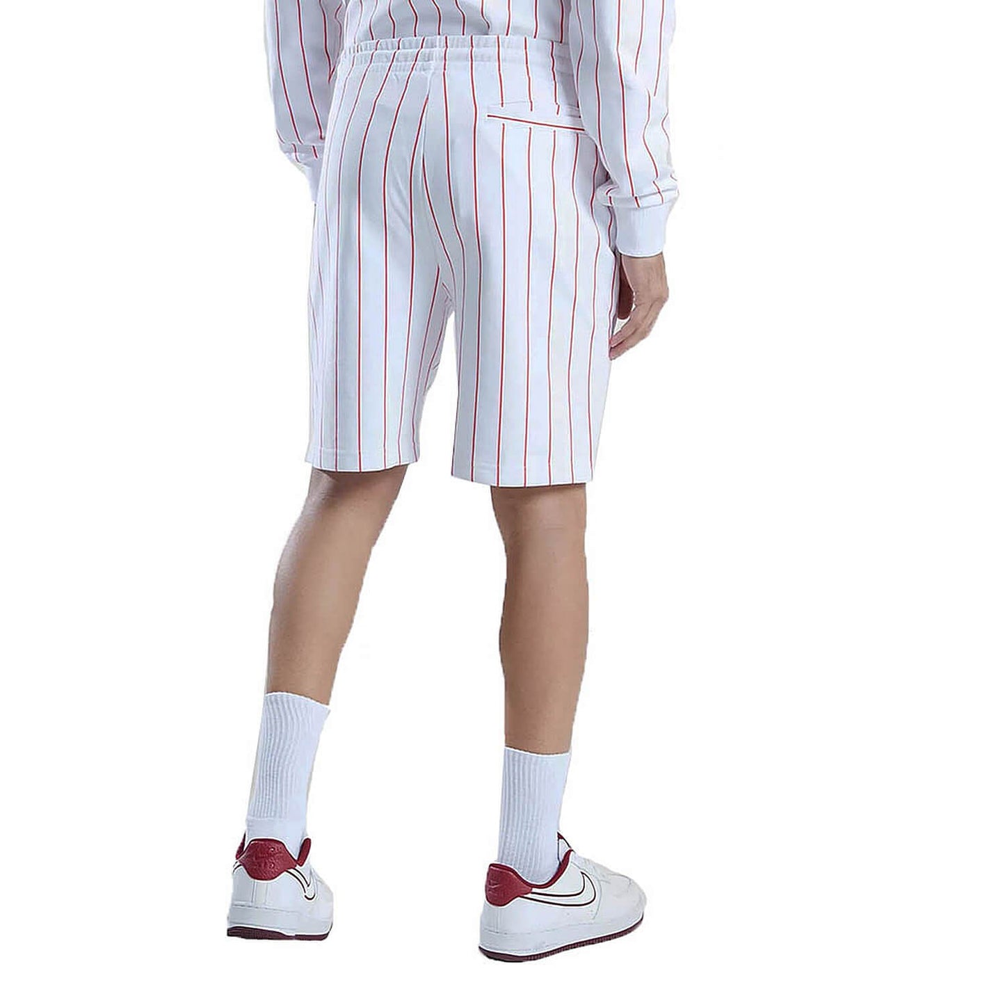 Šortky Karl Kani KK Autograph Pinstripe Sweatshorts červené