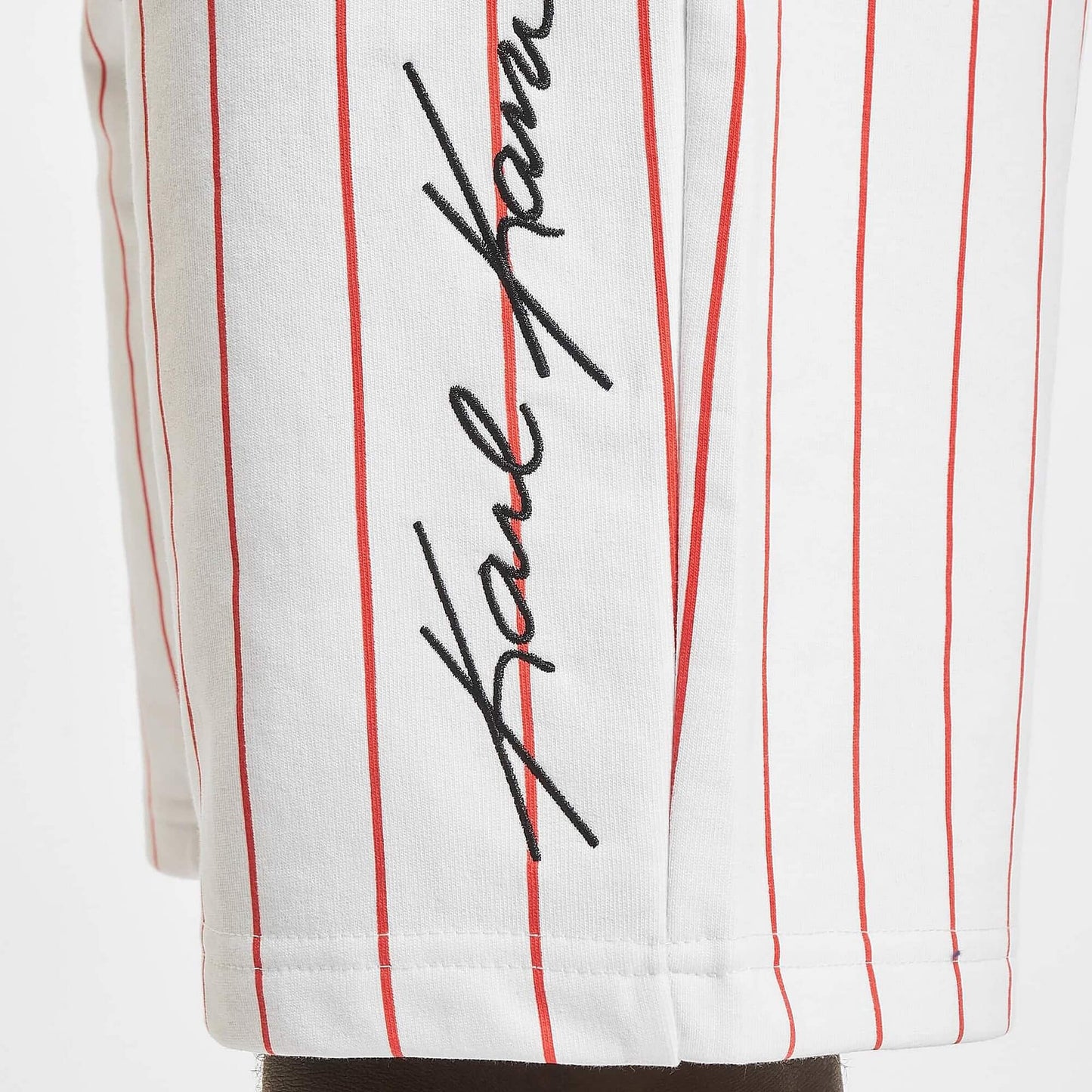 Šortky Karl Kani KK Autograph Pinstripe Sweatshorts červené