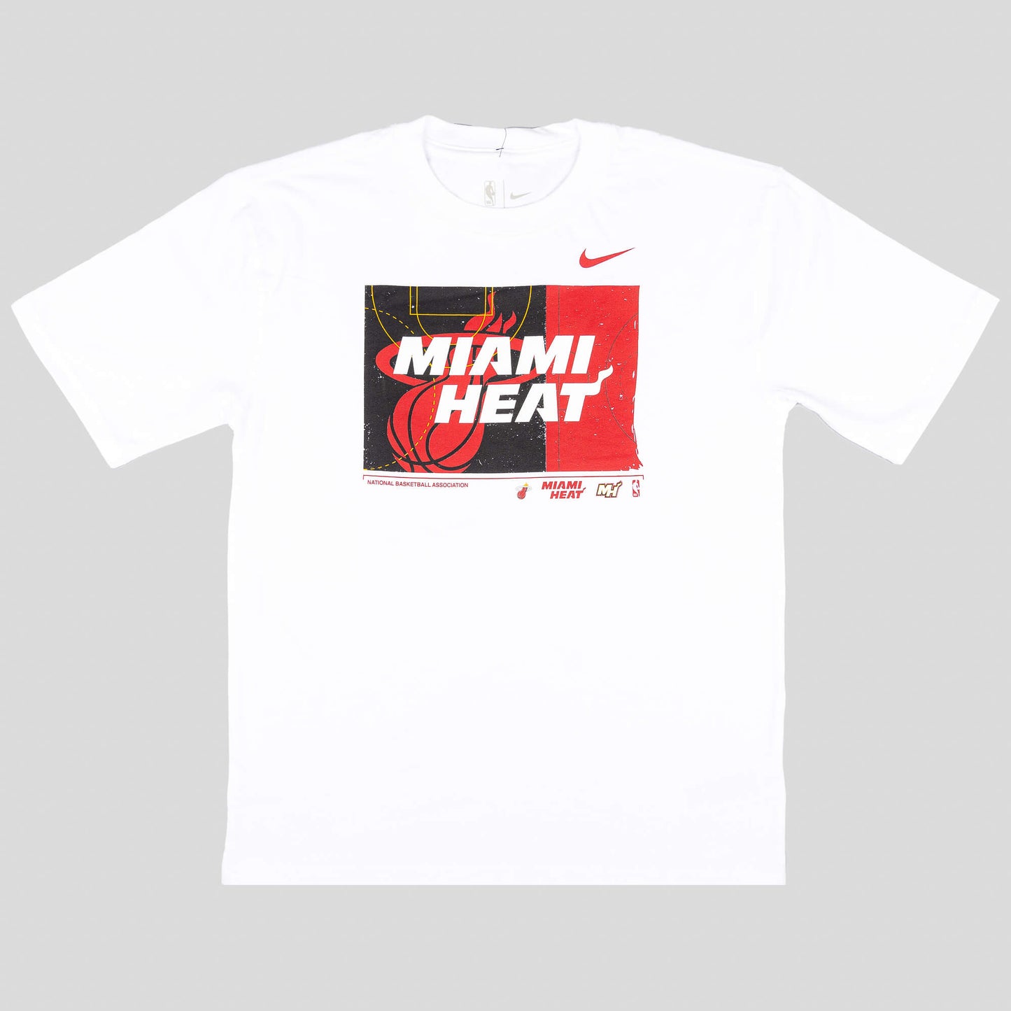 Nike Nba Nk Courtside Max90 Fw Ss Tee - 8-20 Miami Heat White