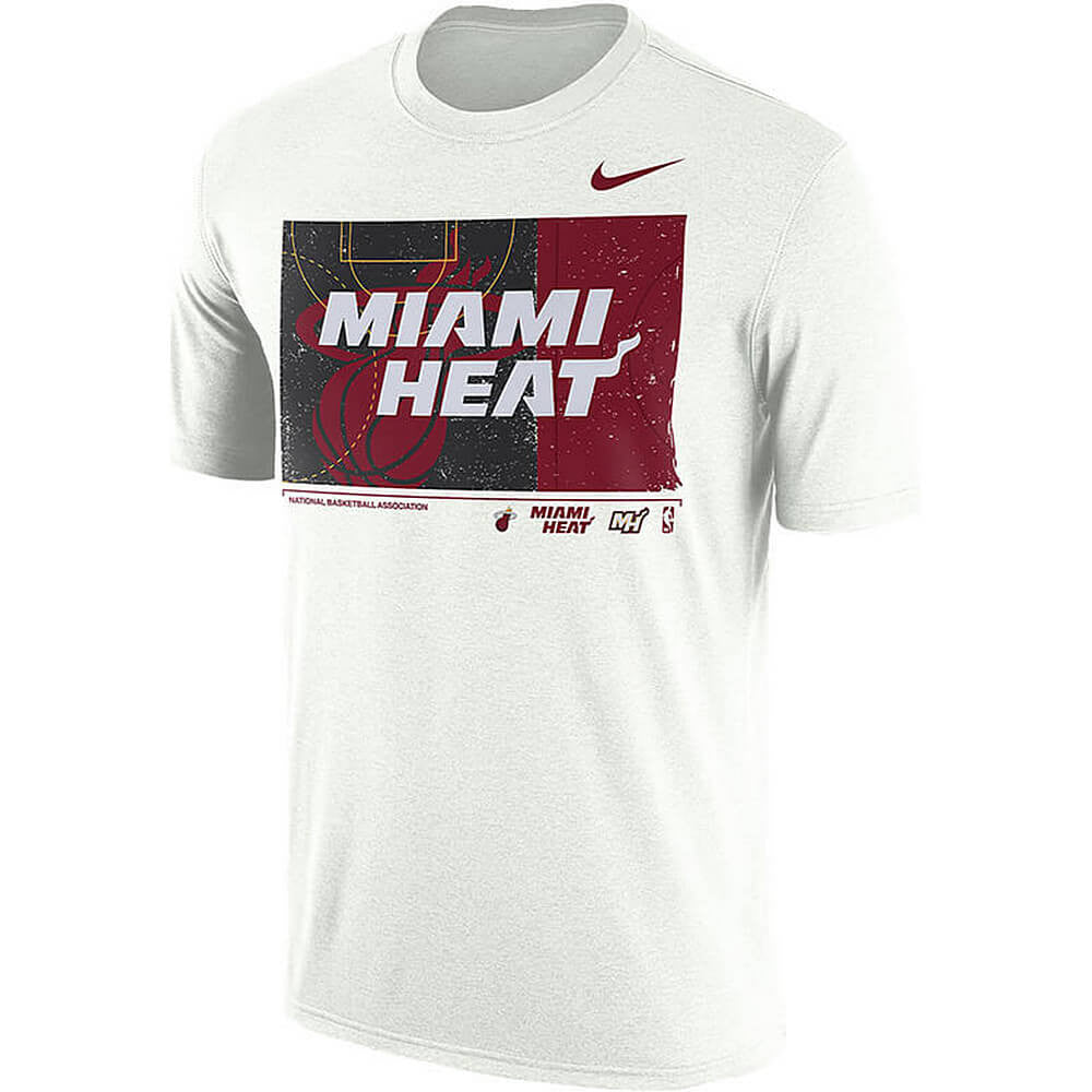 Nike Nba Nk Courtside Max90 Fw Ss Tee - 8-20 Miami Heat White