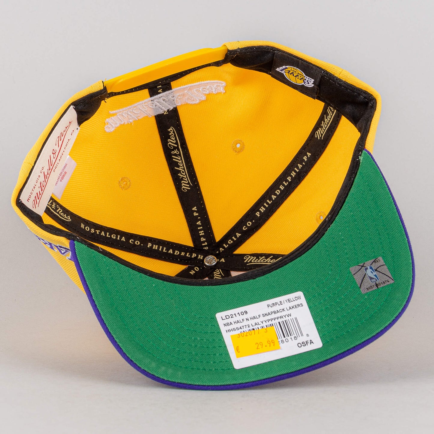 Mitchell & Ness Half N Half Snapback Los Angeles Lakers Purple / Yellow